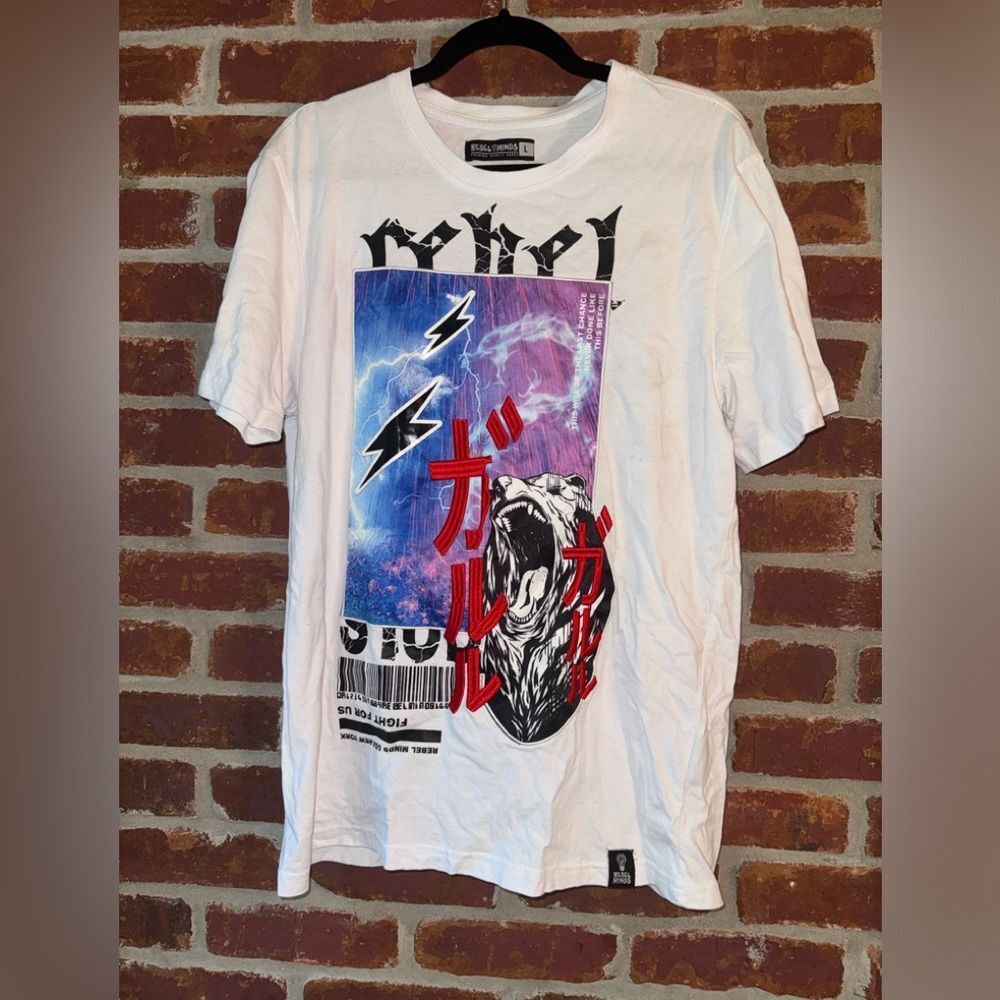 Rebel Minds graphic Streetwear t-shirt‎ men’s large